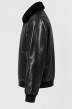 Black wide-leg jeans - back view