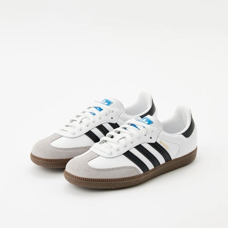 Adidas Samba OG White Black - pair angle view