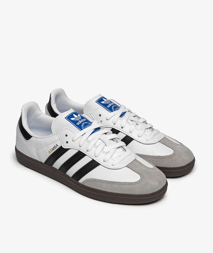 Adidas Samba OG White Black - pair top angle